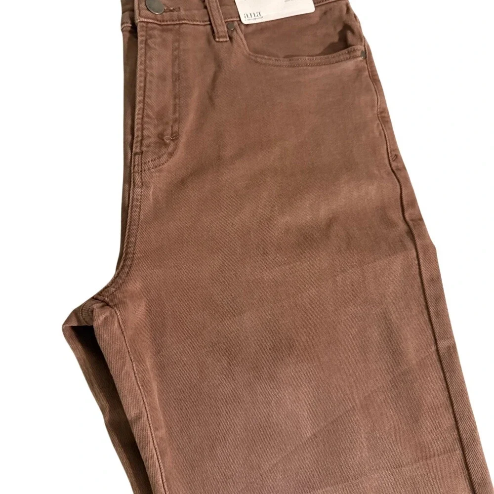 ANA A NEW APPROACH High Rise Straight Leg Brown Jeans‎ Size 14
